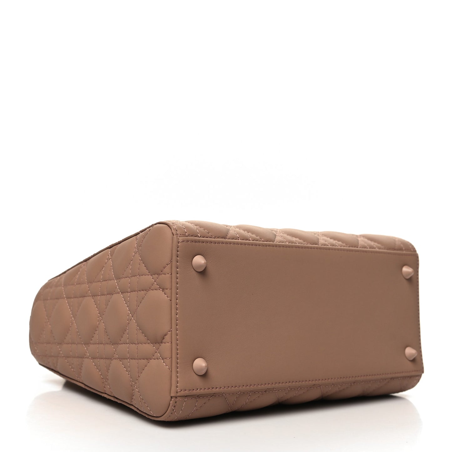 Ultra Matte Calfskin Cannage Medium Lady Dior Beige