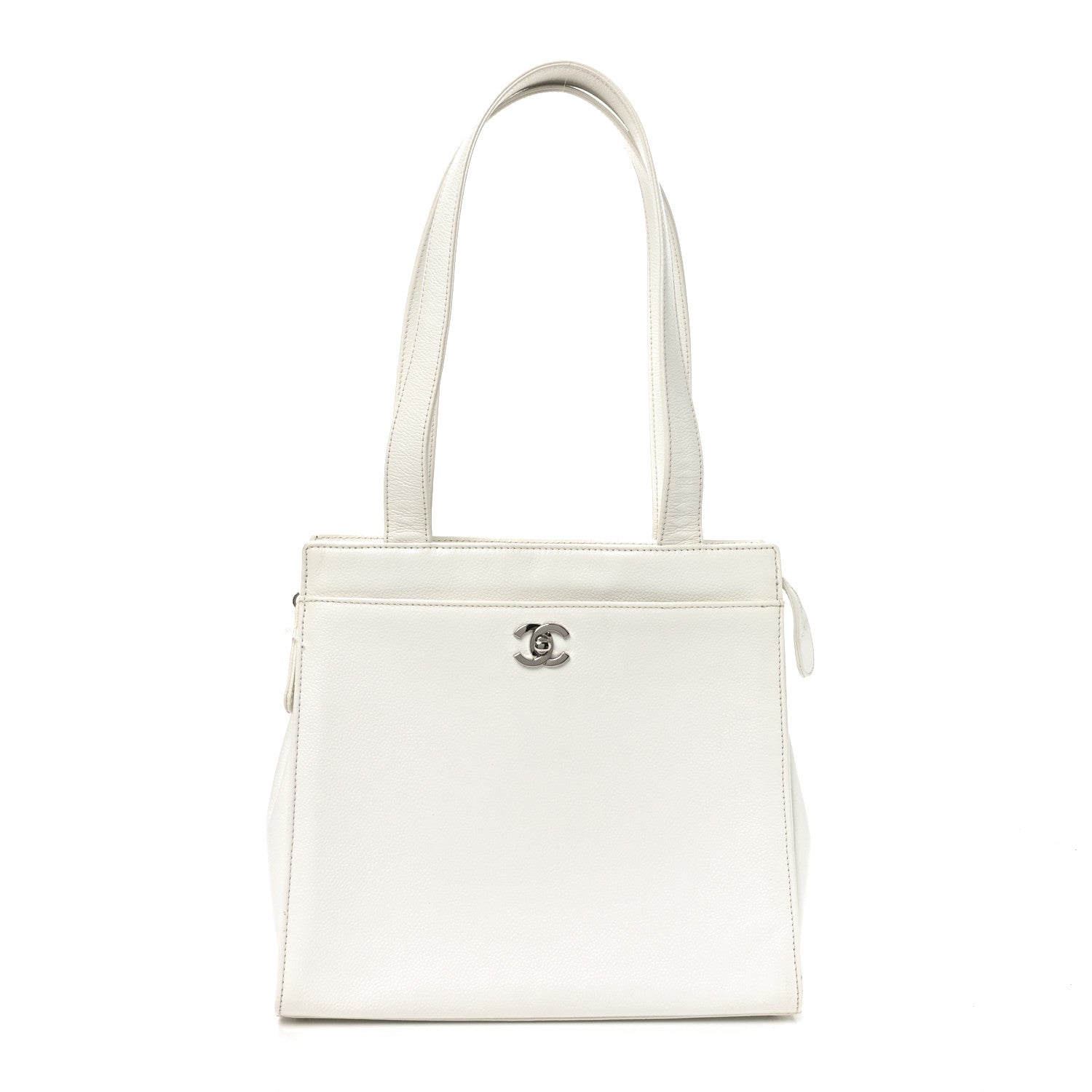 Chanel Caviar CC Shoulder Bag White 1 of 10