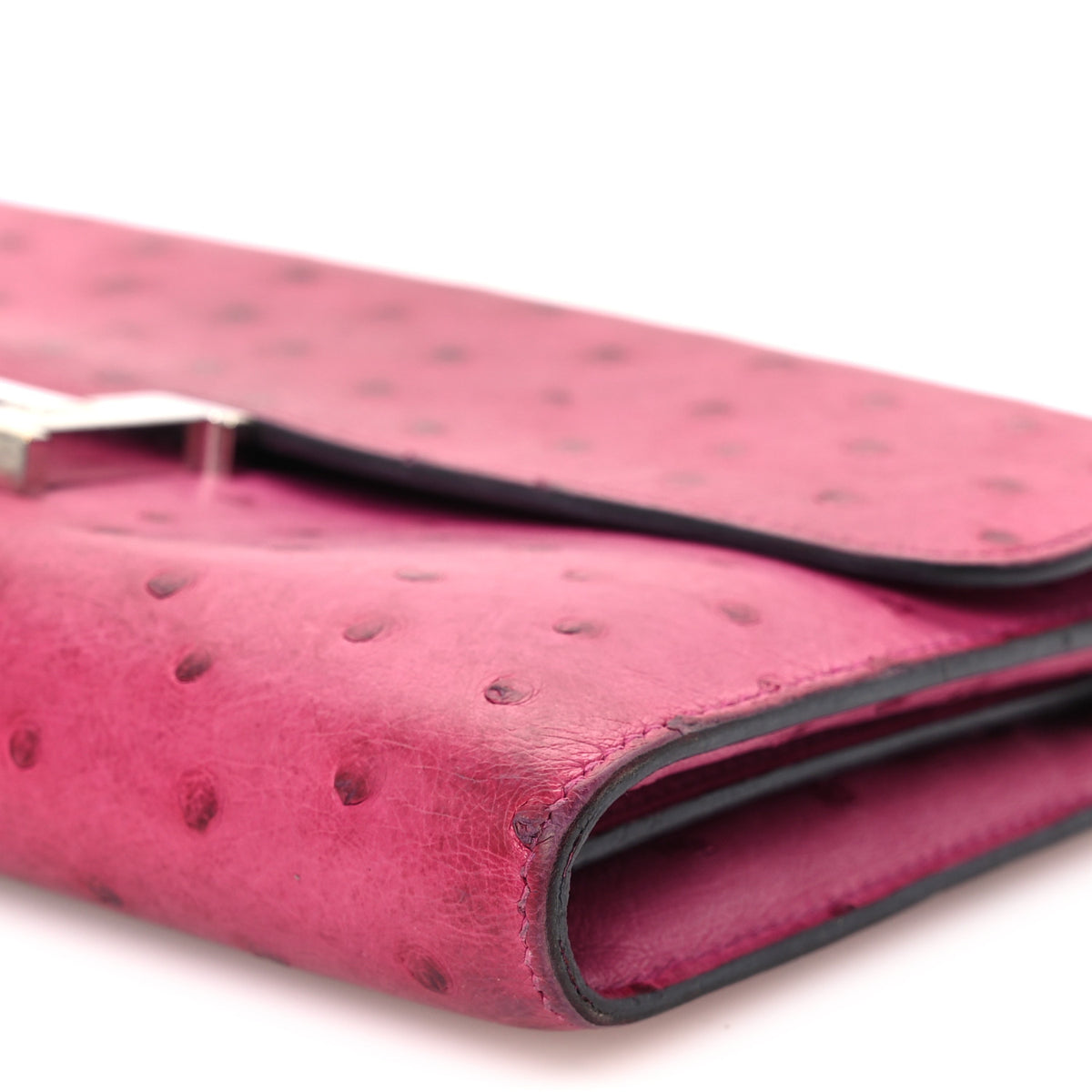 Hermes Ostrich Constance Long Wallet Rose Poupre 11 of 12