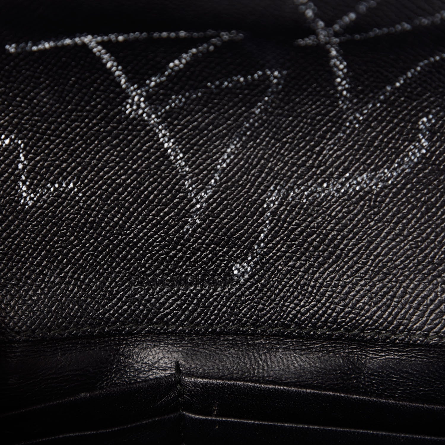 Balenciaga Calfskin Graffiti BB Chain Wallet Black Multicolor 6 of 9