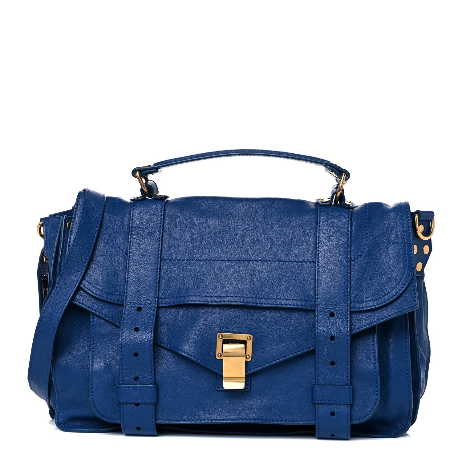 Proenza Schouler Lambskin Medium PS1 Satchel Blue 1 of 22