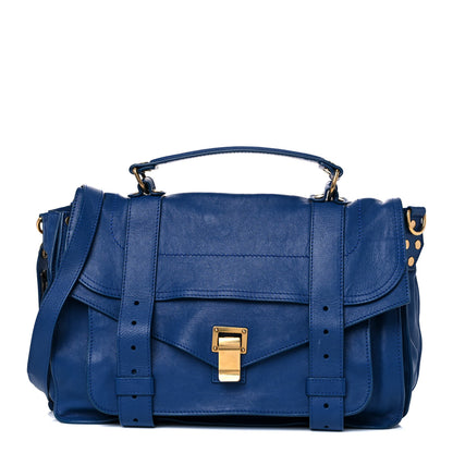 Proenza Schouler Lambskin Medium PS1 Satchel Blue 1 of 22
