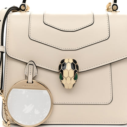 Bulgari Calfskin Serpenti Forever Top Handle White 8 of 10