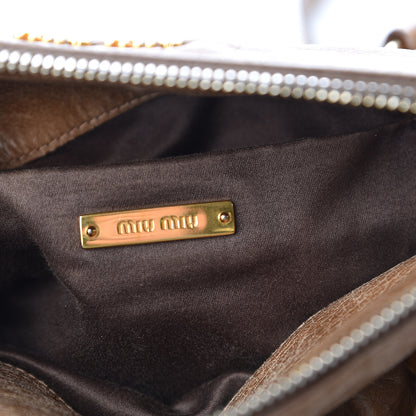 Miu Miu Vitello Lux Mini Bow Bag Brown 6 of 18