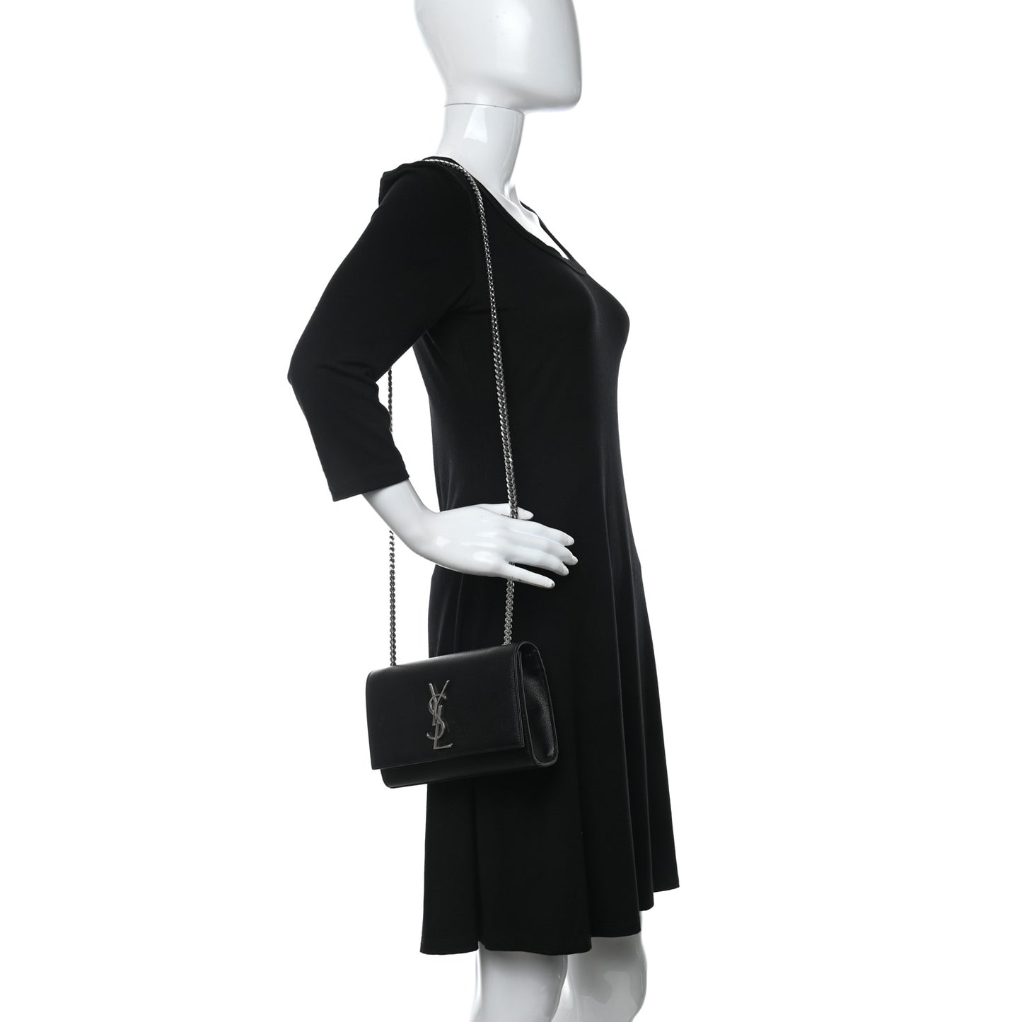 Grain De Poudre Small Monogram Kate Satchel Black
