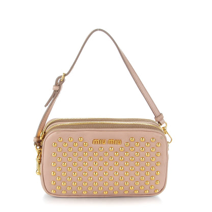 Miu Miu Studded Zip Wristlet Cammeo 1 of 11