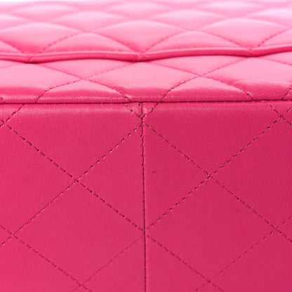 Chanel Lambskin Quilted Jumbo Double Flap Fuchsia 12 of 19