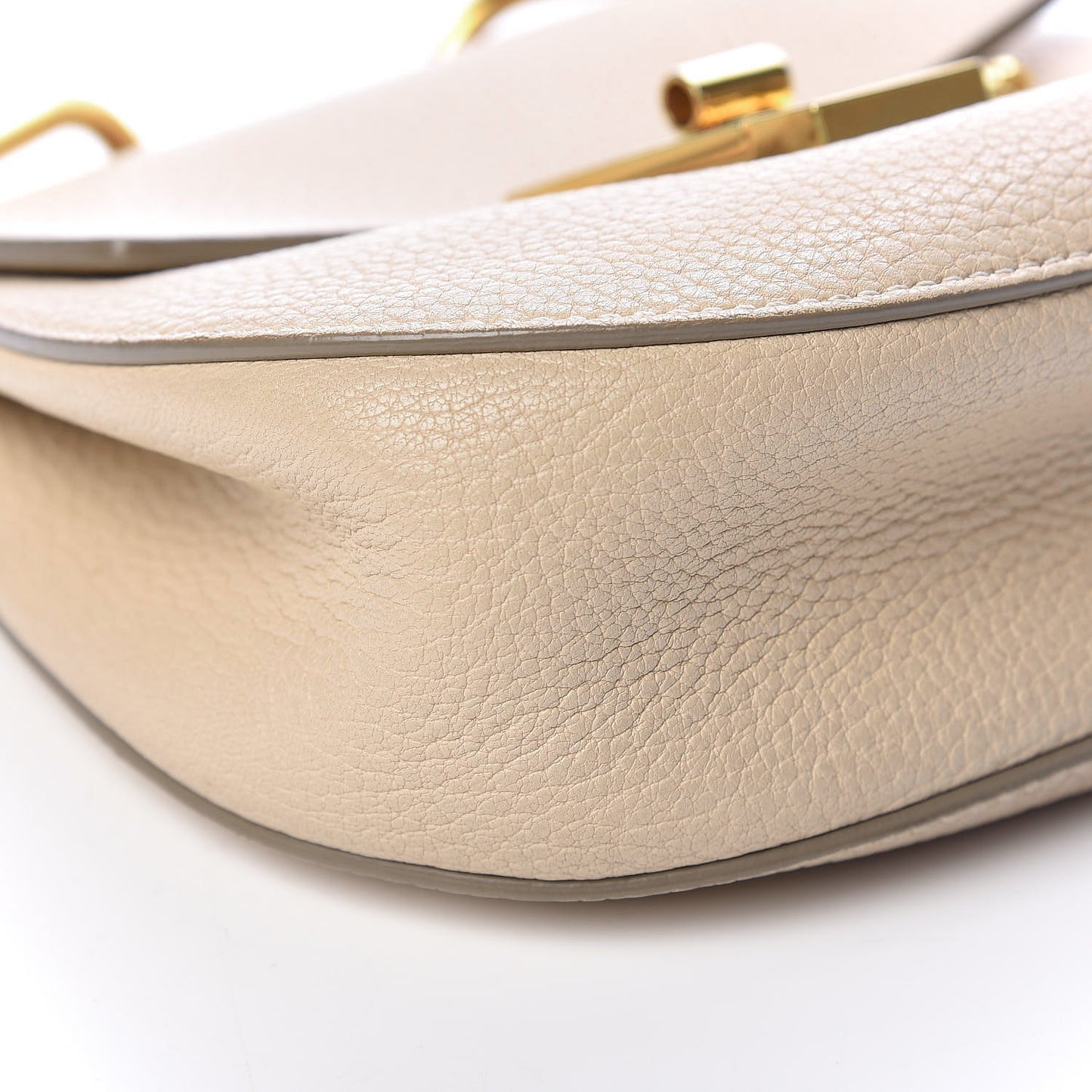Grained Lambskin Mini Drew Shoulder Bag Abstract White