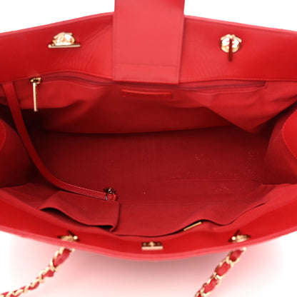 Chanel Caviar Quilted Large Shopping Tote Red 5 of 12