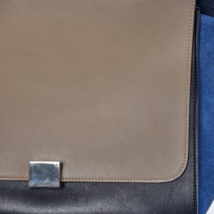 Celine Smooth Calfskin Suede Large Tri-Color Trapeze Dune 9 of 11