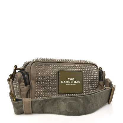 Marc Jacobs Cotton Canvas Crystal Embellished The Cargo Bag Slate Green 2 of 8