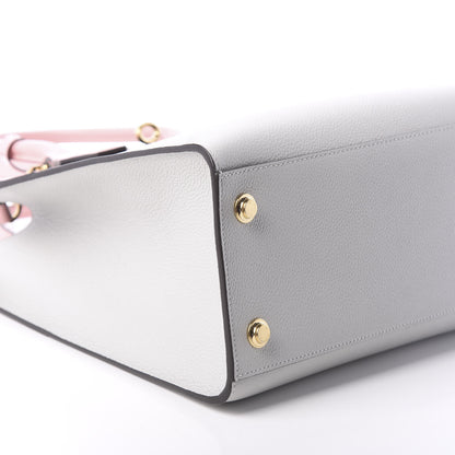Louis Vuitton Calfskin City Steamer MM Gris Antartica Navy Rose Doux 9 of 10