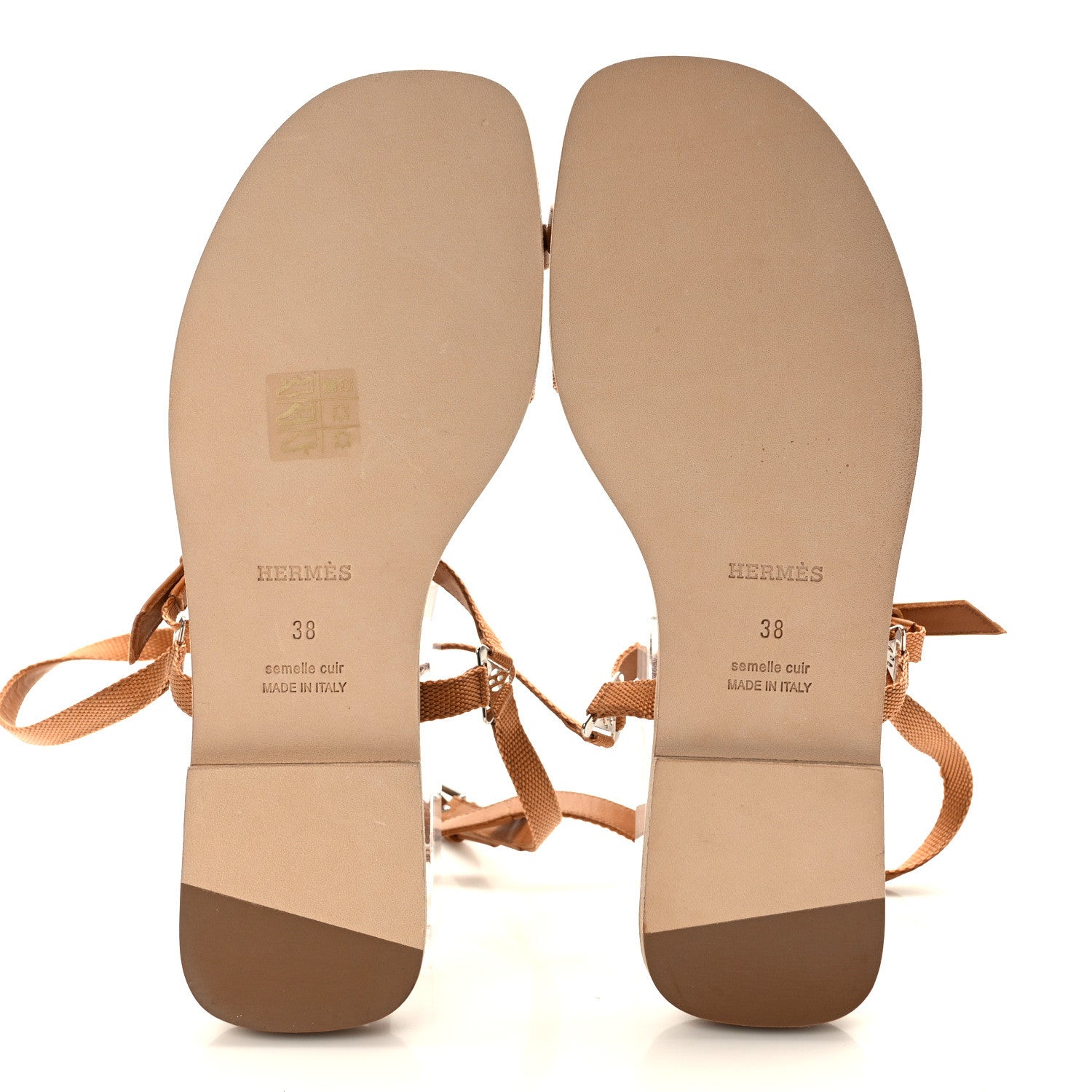 Hermes Box Calfskin Gossip Sandals 38 5 of 7