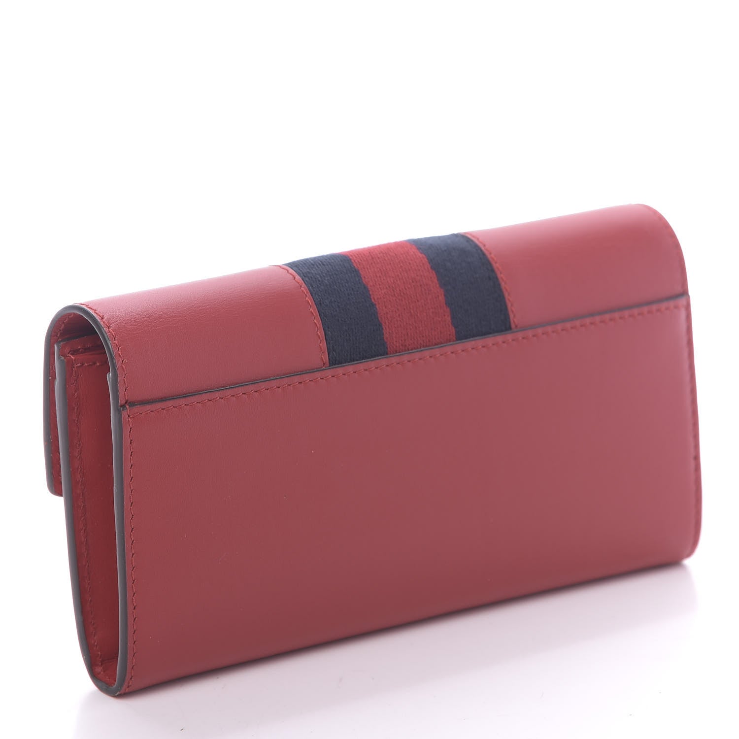 Gucci Calfskin Sylvie Continental Wallet Hibiscus Red 3 of 10