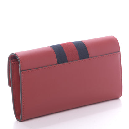 Gucci Calfskin Sylvie Continental Wallet Hibiscus Red 3 of 10