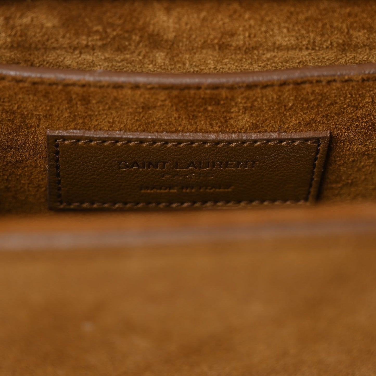 Suede Fringe Baby Monogram Satchel Light Ocre