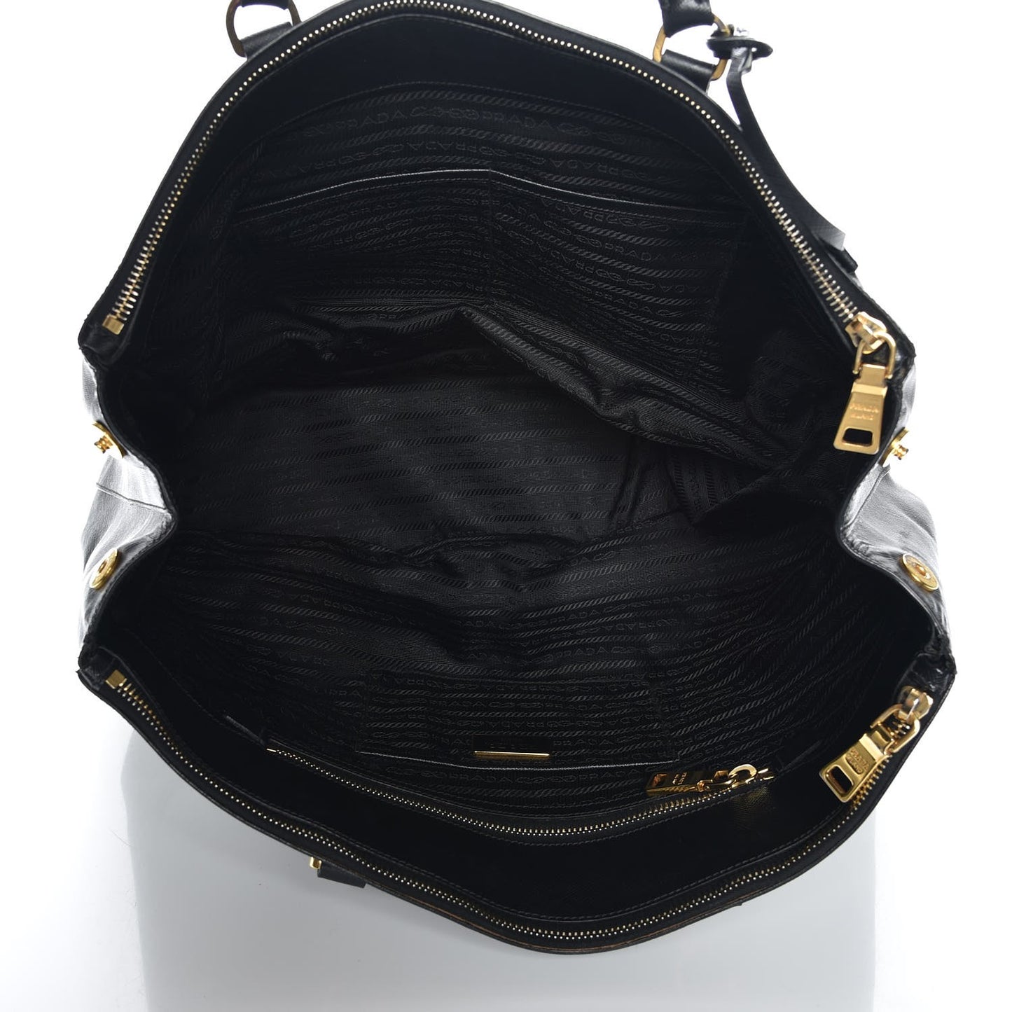 Saffiano Lux Extra Large Galleria Double Zip Tote Black