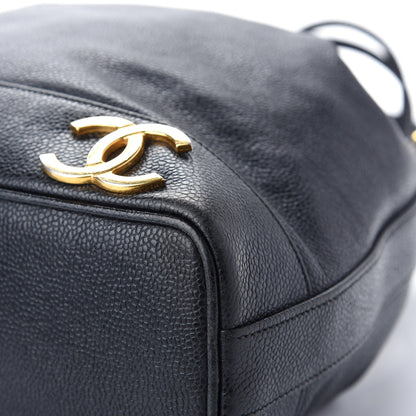 Chanel Caviar CC Drawstring Shoulder Bag Black 10 of 11