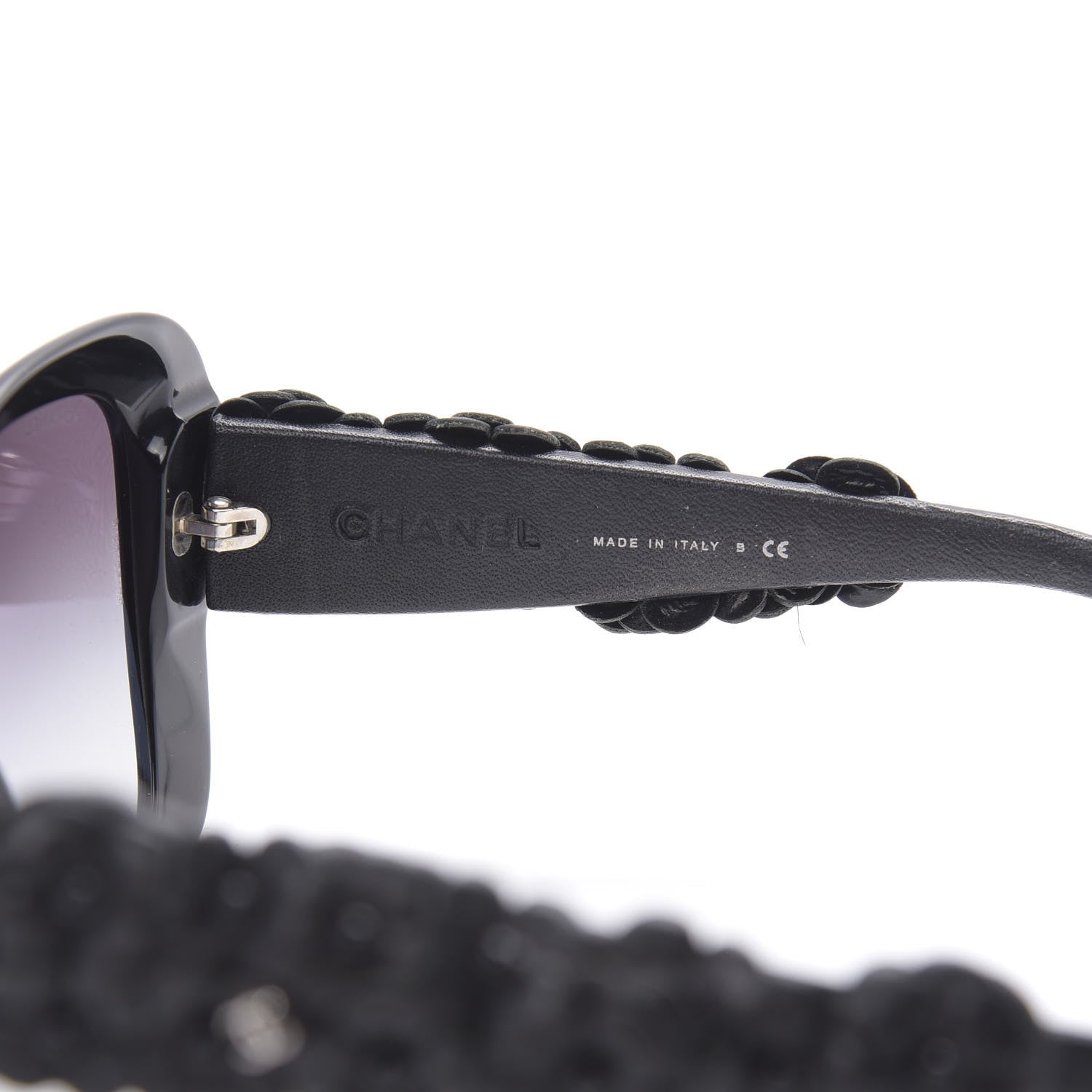 Chanel Lambskin Camellia CC Sunglasses 5317-Q Black 6 of 7