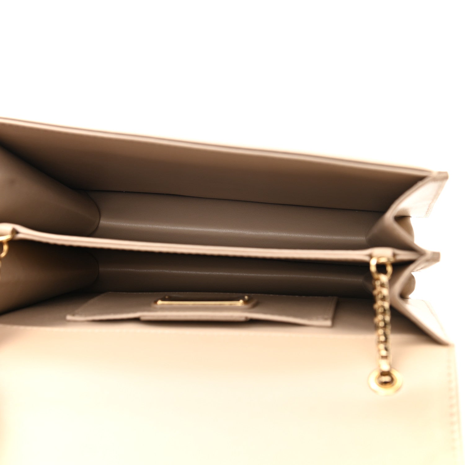 Salvatore Ferragamo Calfskin Thalia Flap Shoulder Bag Macadamia 5 of 11