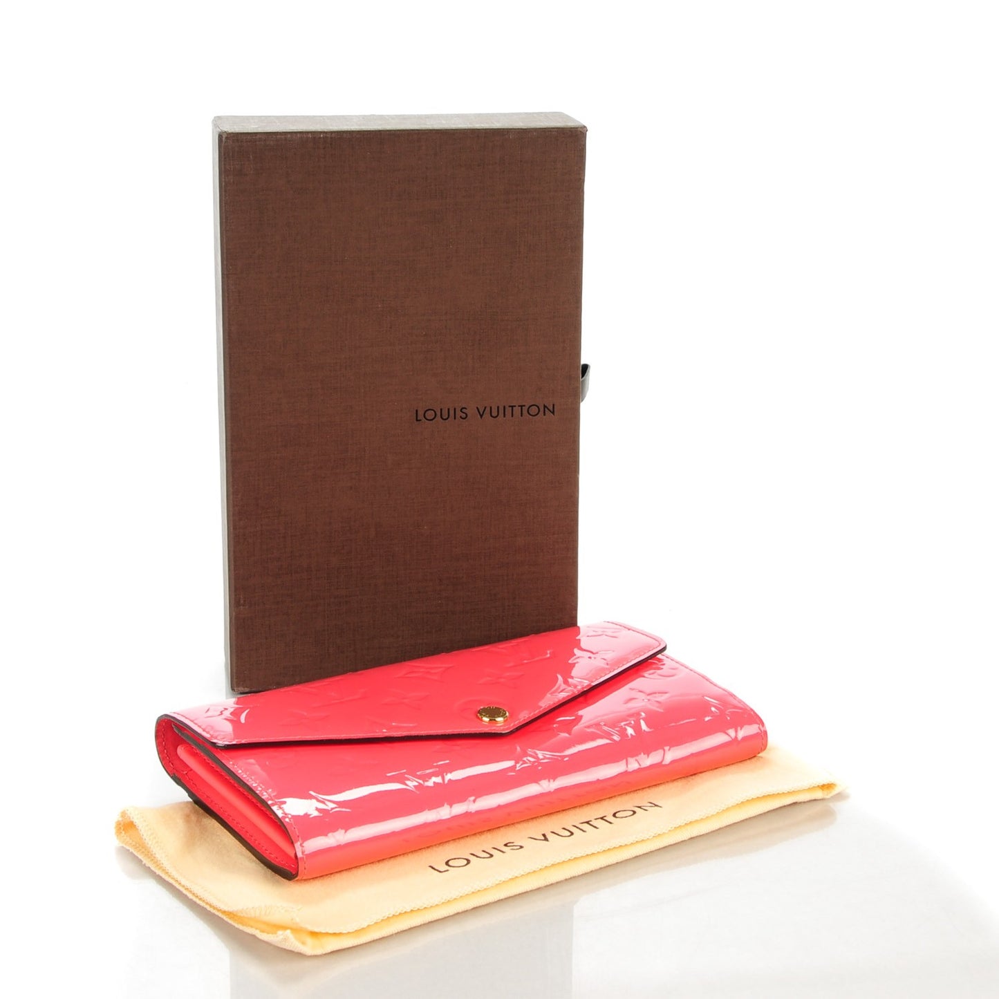 Vernis Sarah Wallet NM Rose Litchi