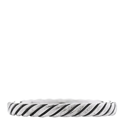David Yurman Sterling Silver Cable Classics Band Ring 50 5.5 3 of 4
