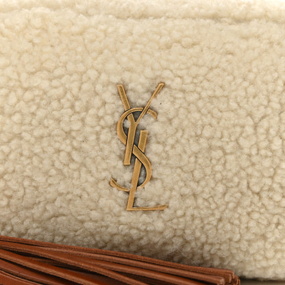 Saint Laurent Shearling Monogram Lou Belt Bag Beige 9 of 12