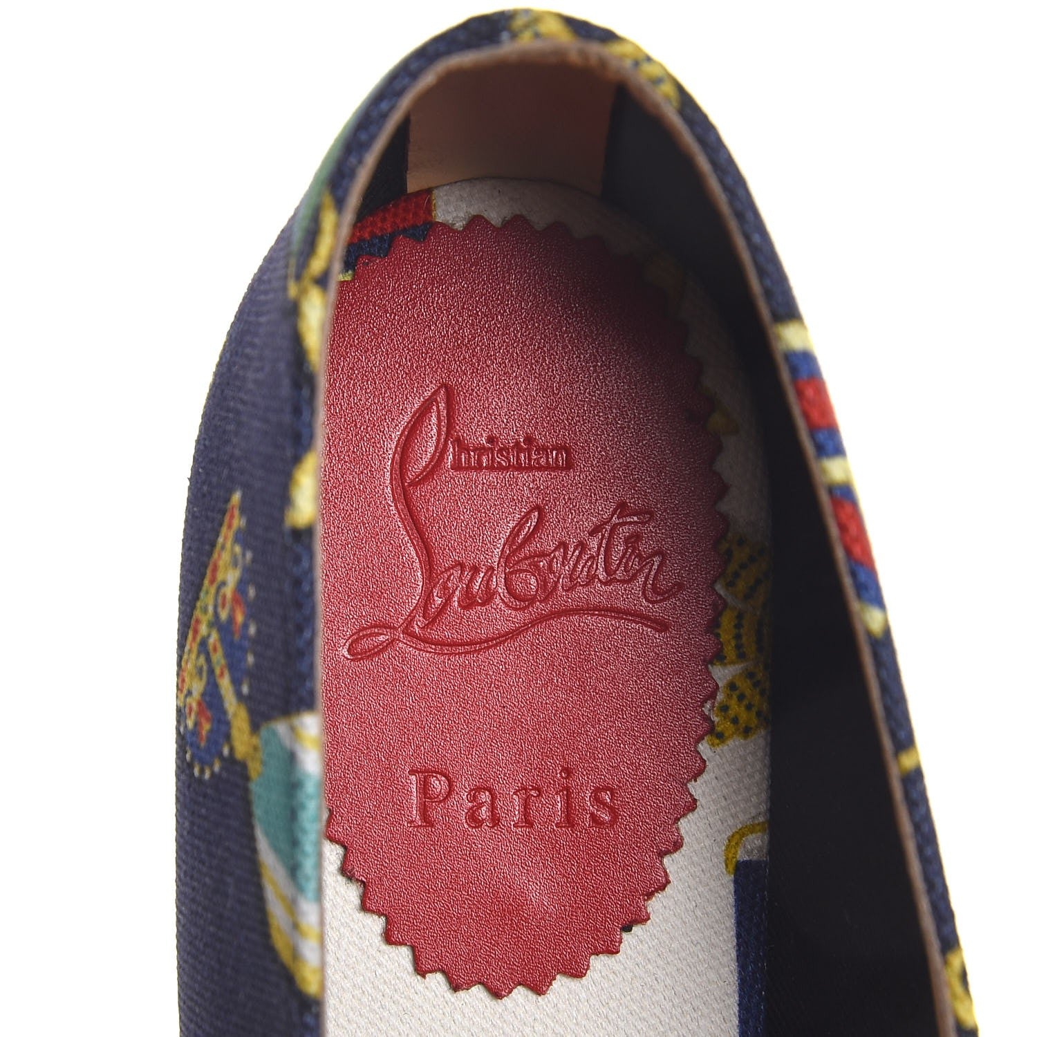 Christian Louboutin Tissu Galia Flat Espadrille 40 Navy Gold 7 of 8