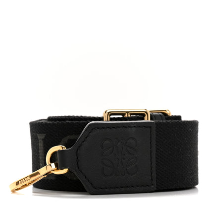 Loewe Calfskin Jacquard Webbing Anagram Strap Black 1 of 10