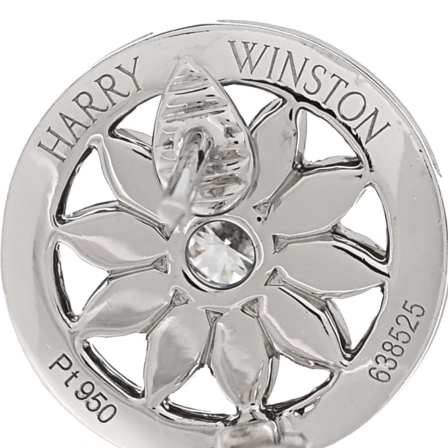 Harry Winston Platinum Diamond Winston Gates Earrings 4 of 5