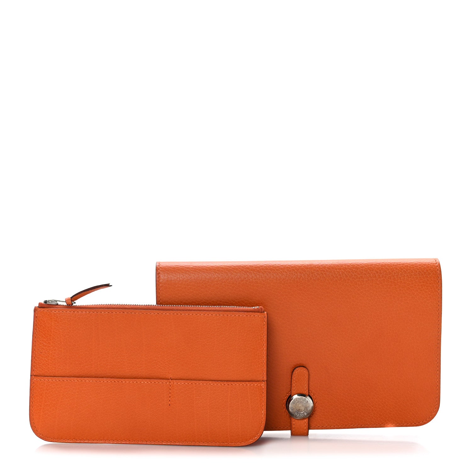 Hermes Togo Dogon Duo Wallet Orange 2 of 9