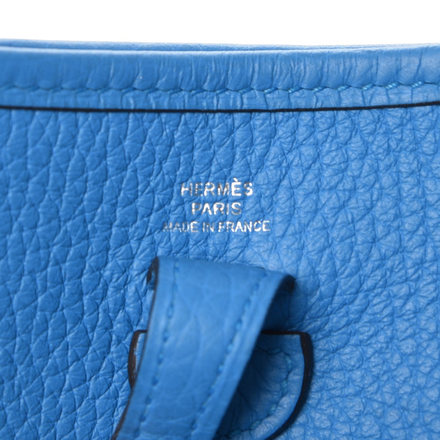 Hermes Taurillon Clemence Evelyne TPM Bleu Zanzibar 6 of 8