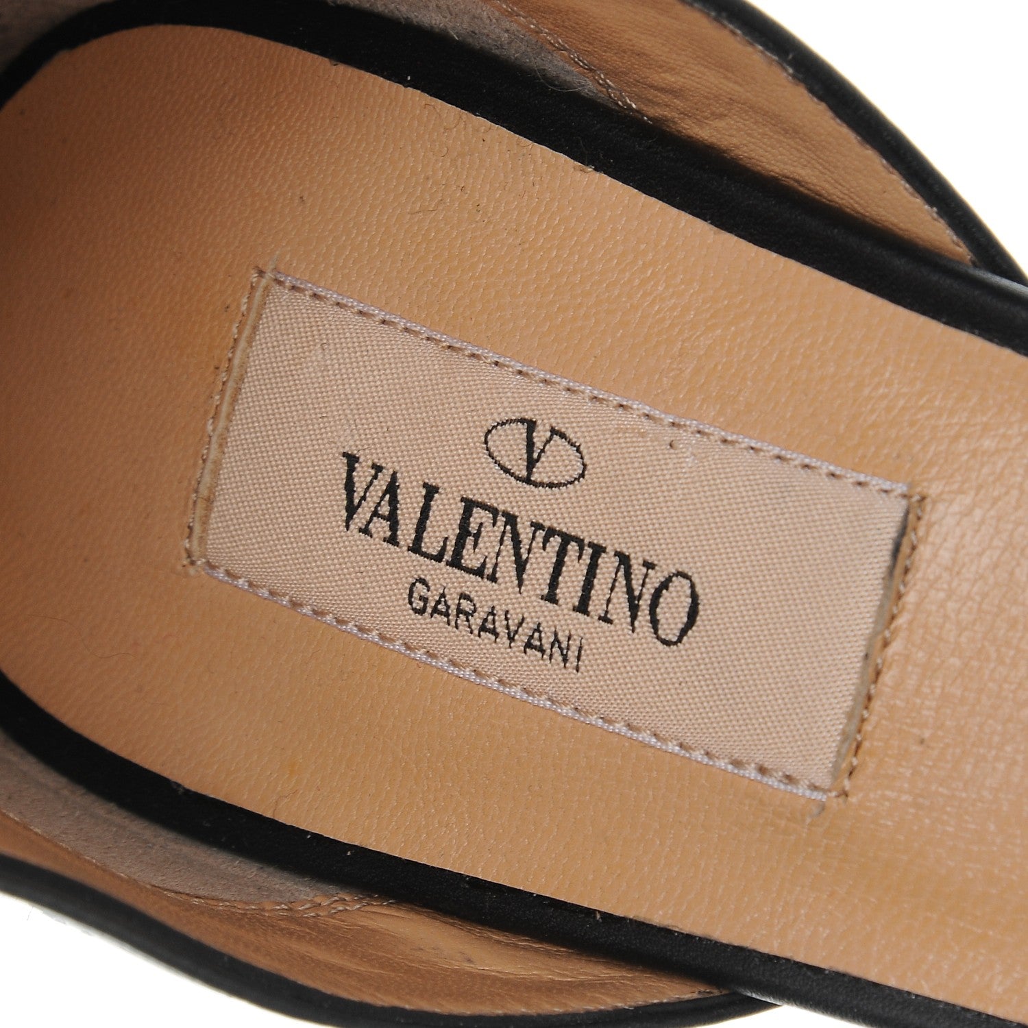 Valentino Garavani Calfskin Studded Ankle Strap Pumps 39.5 Black 7 of 14