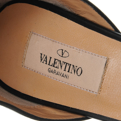 Valentino Garavani Calfskin Studded Ankle Strap Pumps 39.5 Black 7 of 14