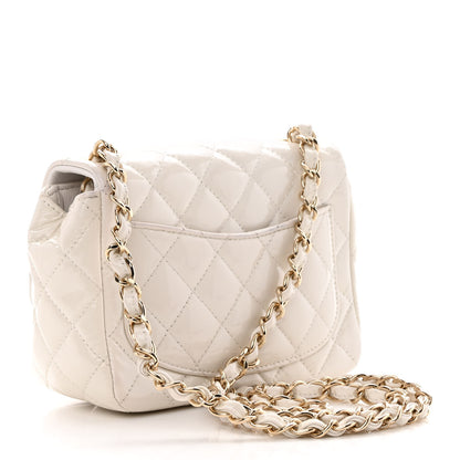 Chanel Patent Quilted Mini Square Flap White 3 of 17
