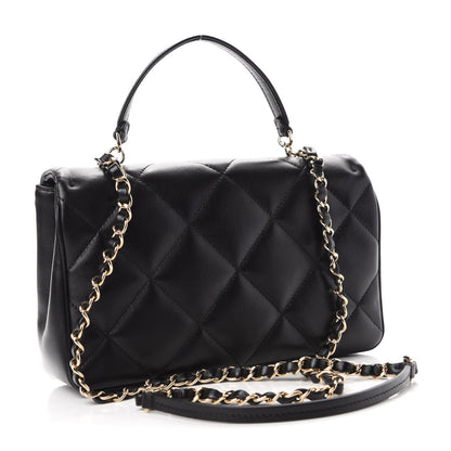 Chanel Lambskin Quilted Easy Carry Flap Black 3 of 11