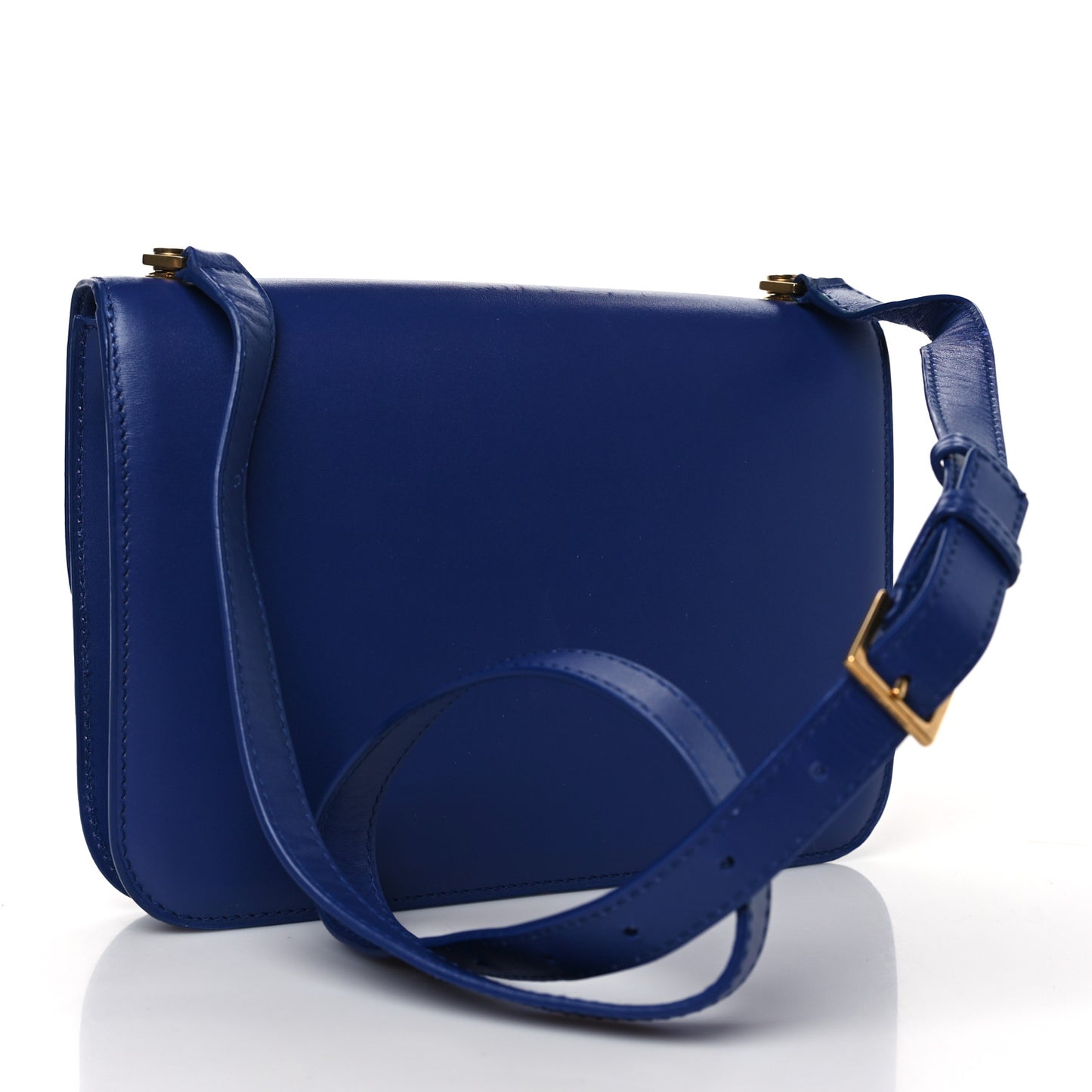 Smooth Calfskin Carre Satchel Royal Blue