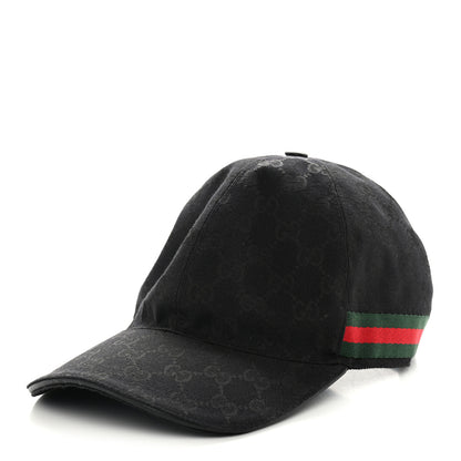 Gucci Monogram Web Baseball Hat XL Black 1 of 10