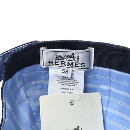 Hermes Denim Cotton Anchor Hat 58 Blue 7 of 7
