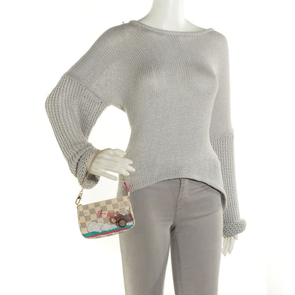 Louis Vuitton Damier Azur 2015 Christmas Animation Mini Pochette Accessories 2 of 8