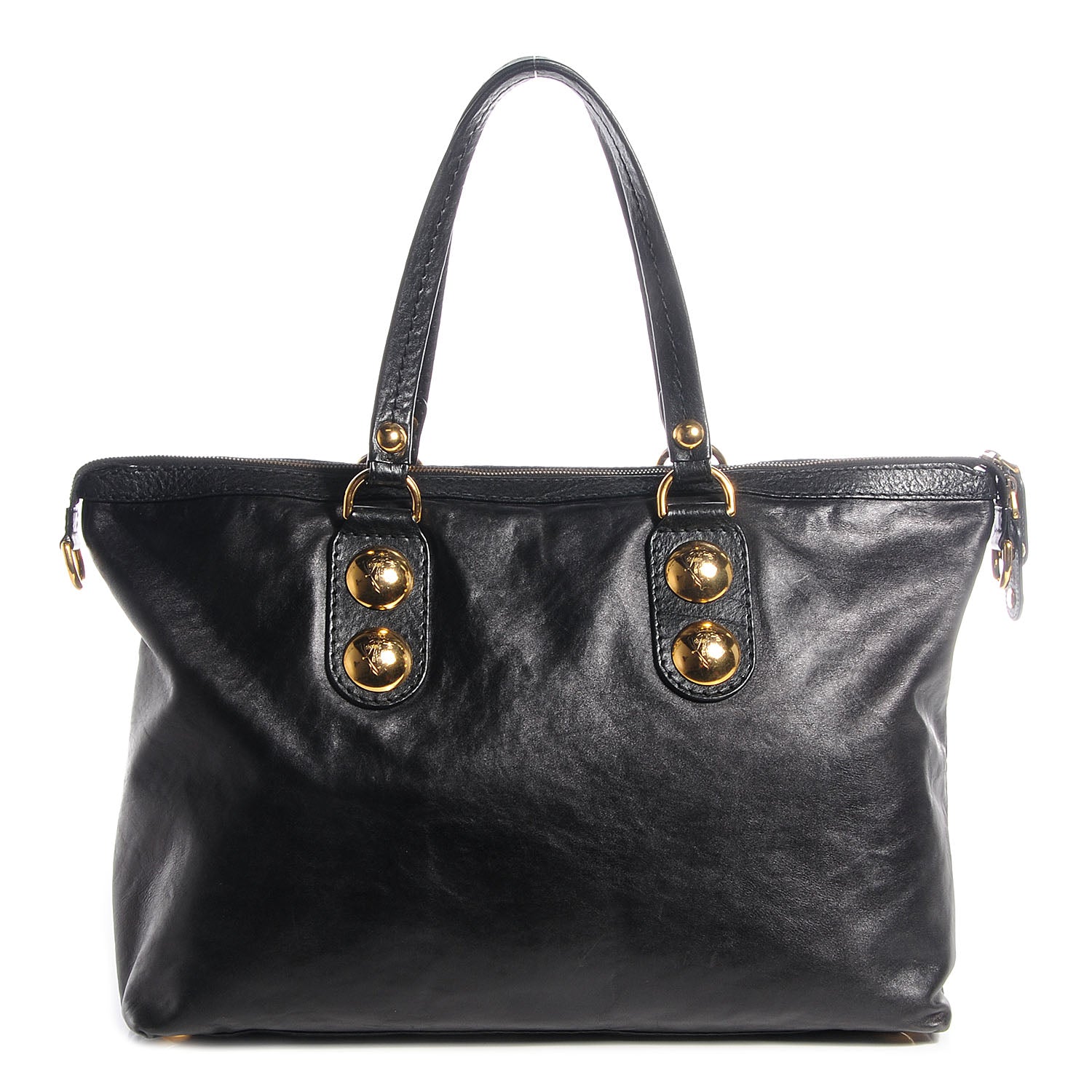 Gucci Leather Large Babouska Tote Black 1 of 8