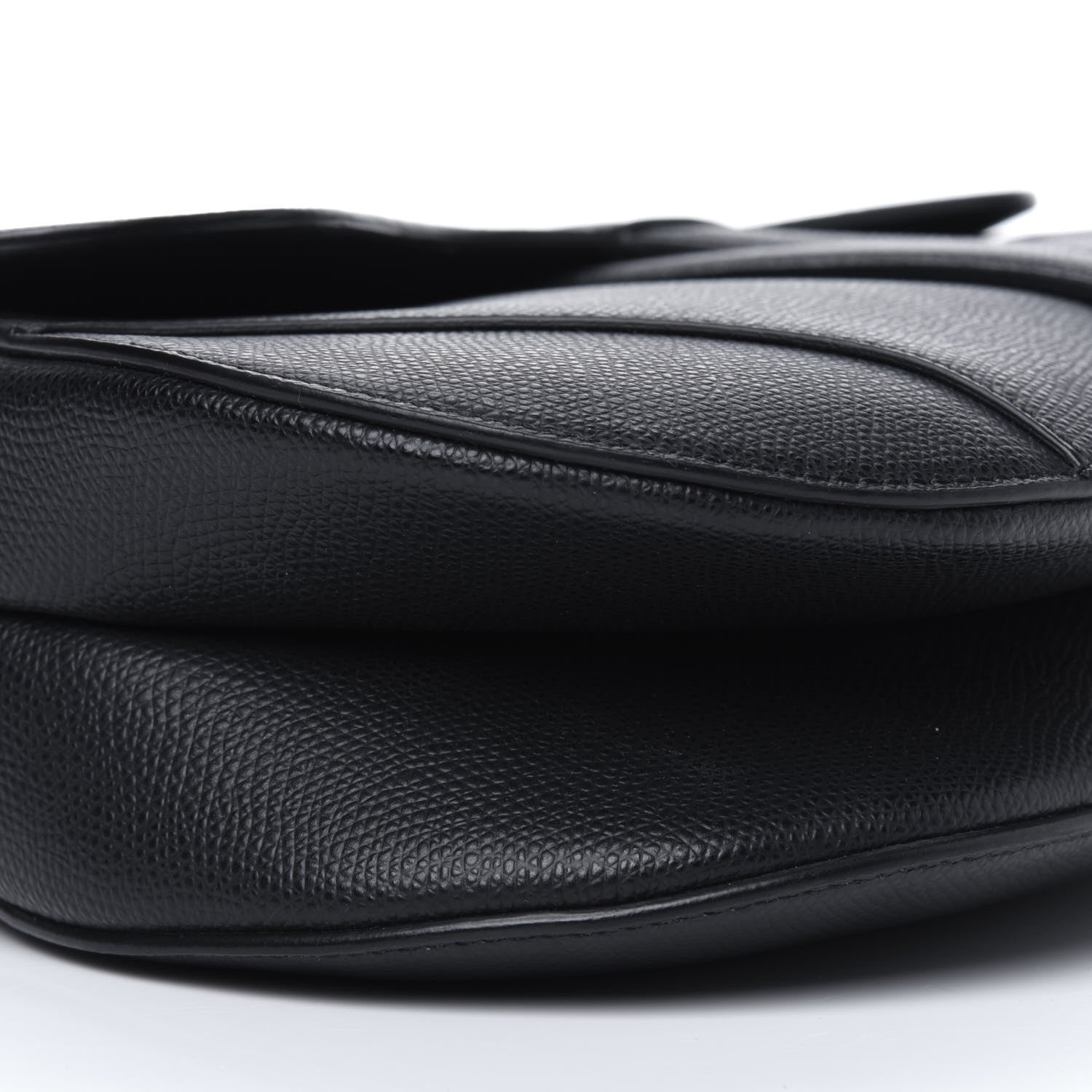 Christian Dior Grained Calfskin Saddle Bag Black 9 of 12