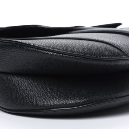 Christian Dior Grained Calfskin Saddle Bag Black 9 of 12