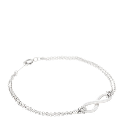 Tiffany Sterling Silver Infinity Double Chain Bracelet 1 of 4
