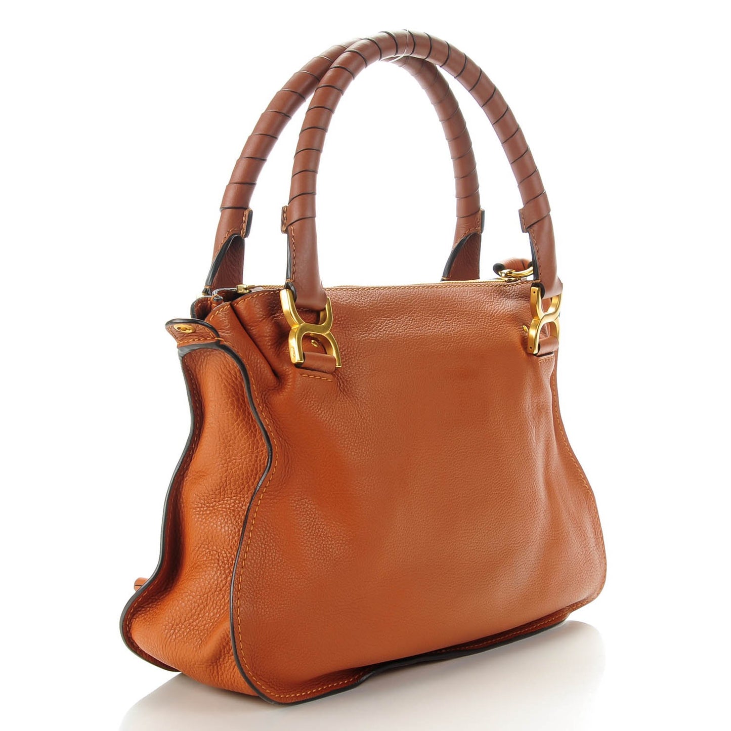 Calfskin Medium Marcie Satchel Tan