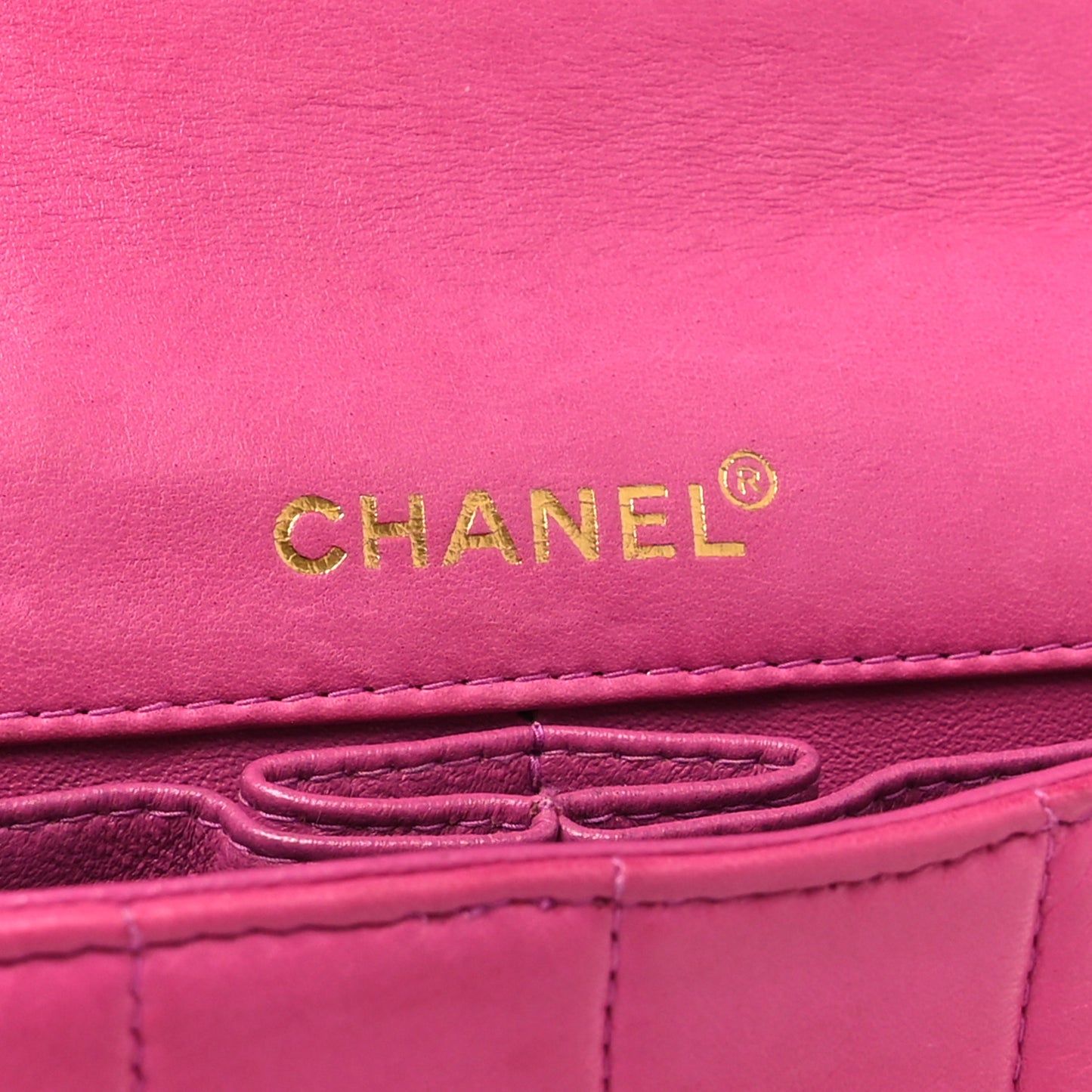 Lambskin East West Chocolate Bar Flap Pink