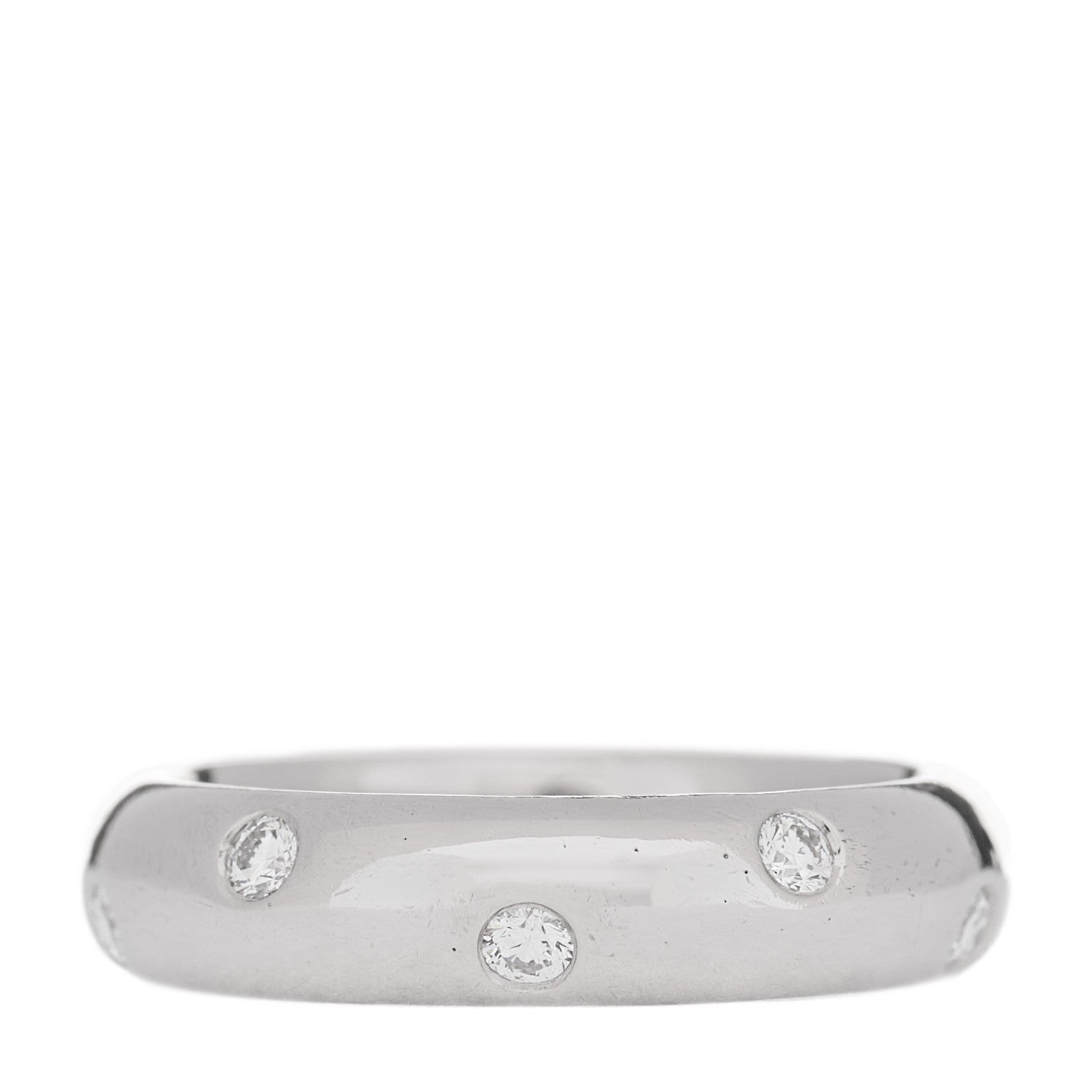 Tiffany Platinum Diamond 4mm Etoile Band Ring 49 4.75 1 of 5