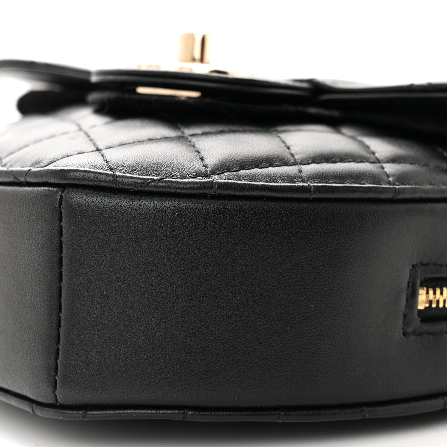 Chanel Lambskin Quilted CC In Love Heart Bag Black 10 of 10