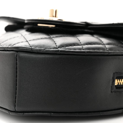Chanel Lambskin Quilted CC In Love Heart Bag Black 10 of 10