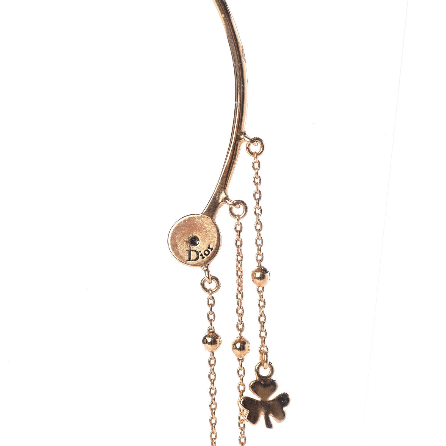 Christian Dior Pearl Shiny-D Earring Gold 4 of 5